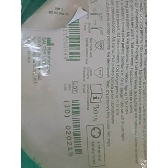 Salter Lab Ref 2025 G-25 Green Oxygen Tube. - Picture 6 of 10